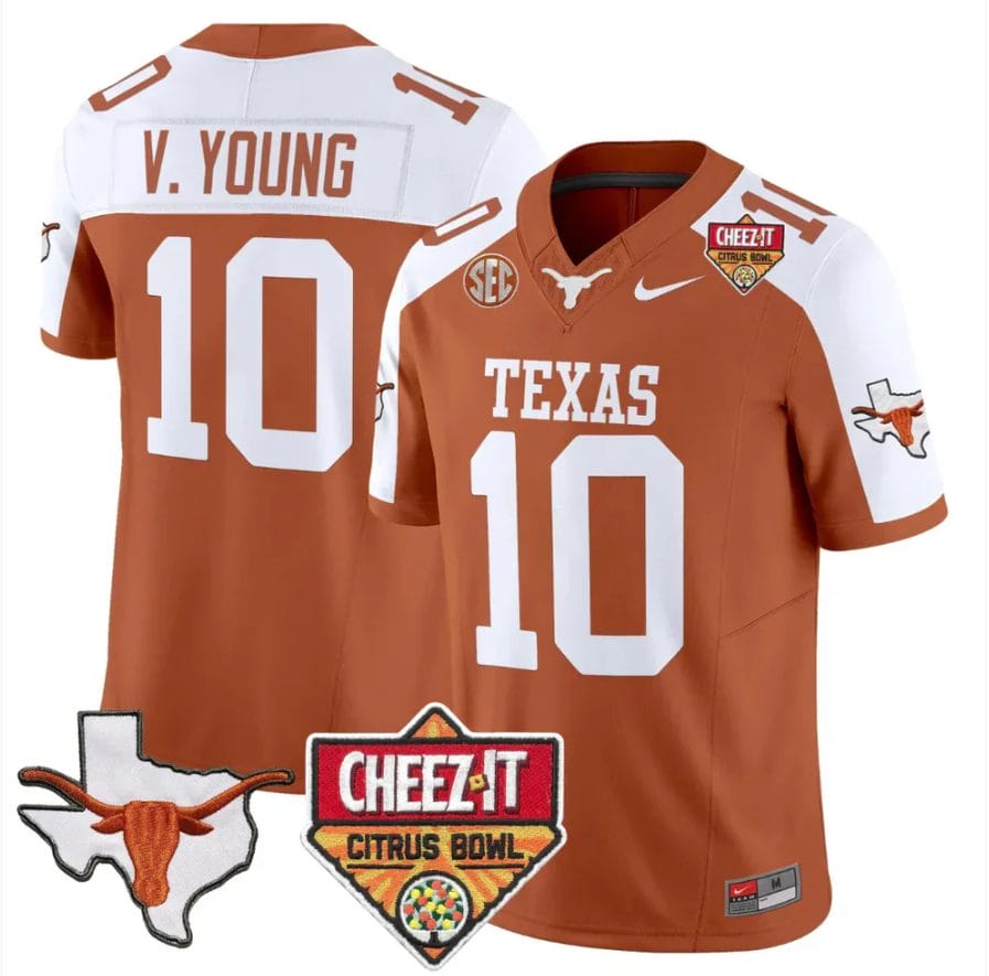 Vince Young Jersey #10 Texas Longhorns 2025 State Map Citrus Bowl - Image 3