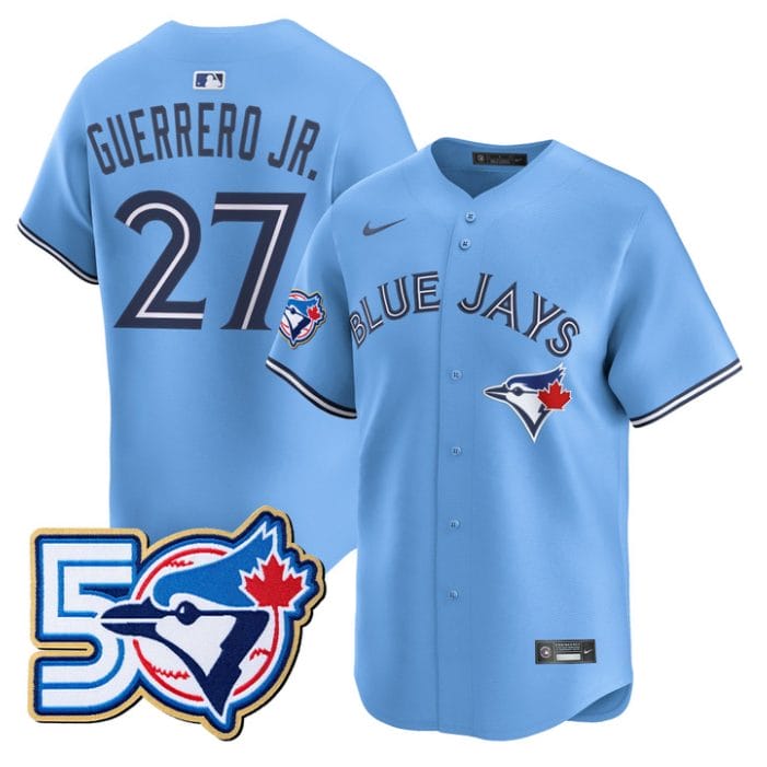Alternative view of Vladimir Guerrero Jr Jersey #27 Toronto Blue Jays 50 Seasons Stitched