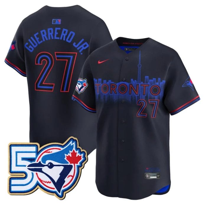 Vladimir Guerrero Jr Jersey #27 Toronto Blue Jays 50 Seasons Stitched - Image 3