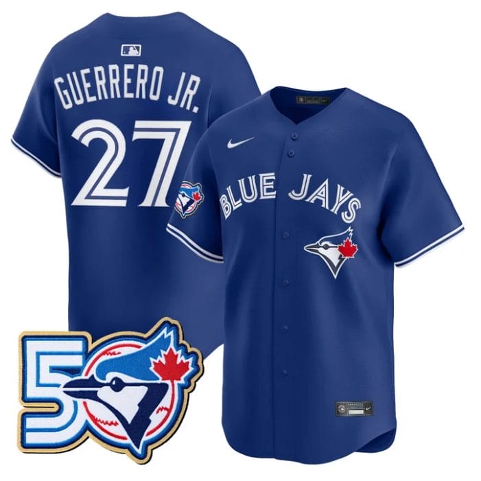 Vladimir Guerrero Jr Jersey #27 Toronto Blue Jays 50 Seasons Stitched - Image 6