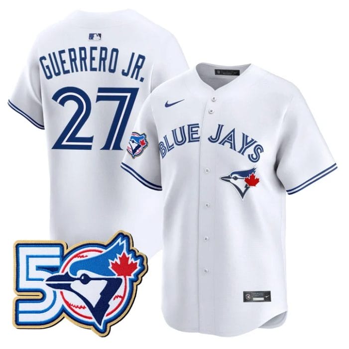 Vladimir Guerrero Jr Jersey #27 Toronto Blue Jays 50 Seasons Stitched - Image 5