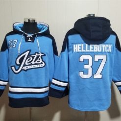 Winnipeg Jets #37 Connor Hellebuyck Pullover Hoodie