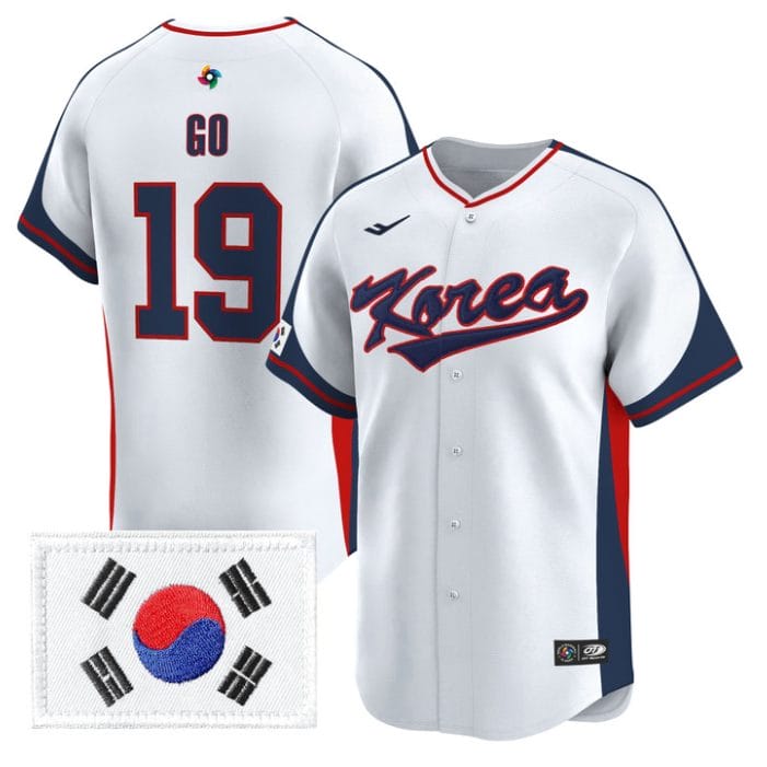 Alternative view of Woo-Suk Go Jersey #19 Team Korea 2026 World Baseball Classic Stitched