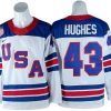 2026 Winter Olympics Team USA #43 Quinn Hughes White Hockey Jersey by Hockey David
