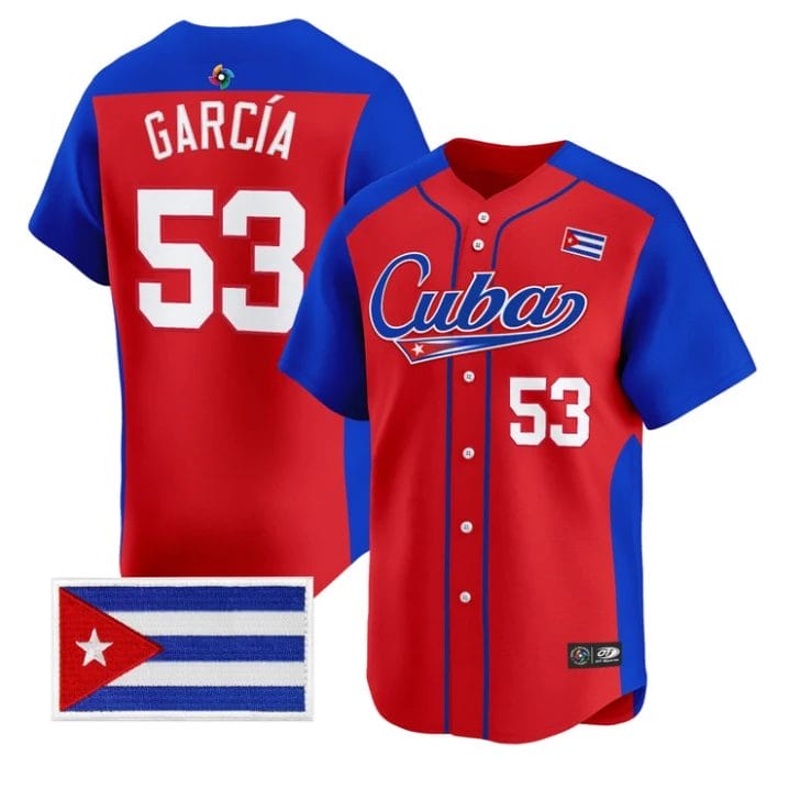 Adolis GarcÃa Jersey #53 Team Cuba 2026 World Baseball Roster Stitched by My Store
