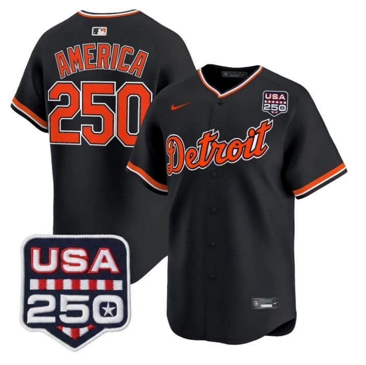 America Jersey #250 Detroit Tigers 2026 Alternate Vapor Limited Stitched by My Store