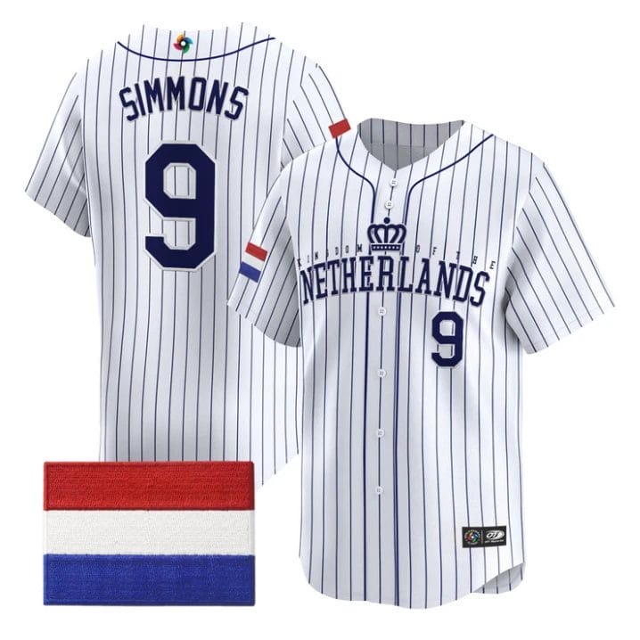Andrelton Simmons Jersey #9 Team Netherlands 2026 World Baseball by My Store