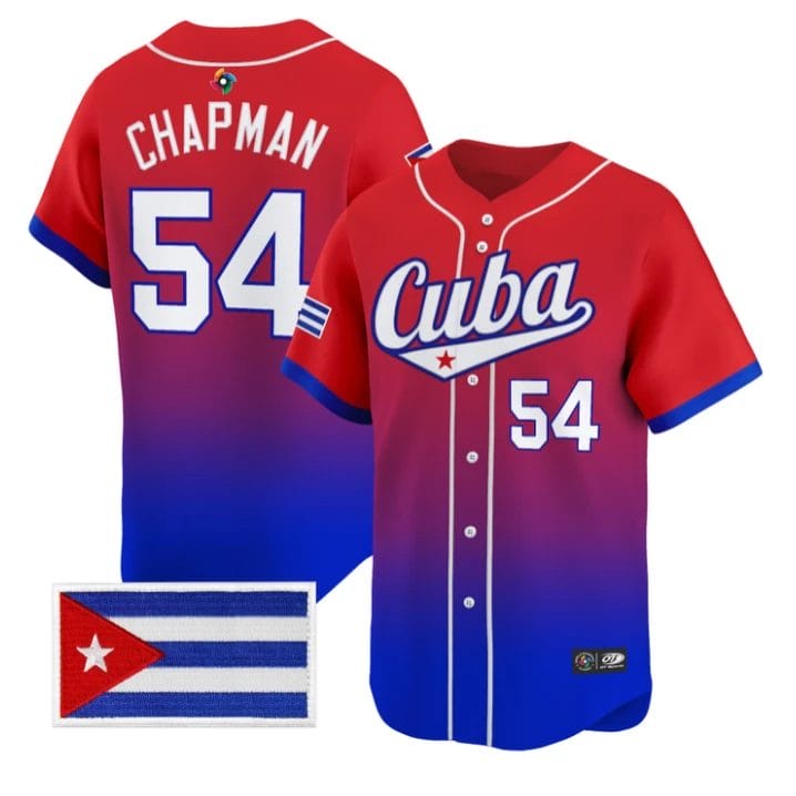 Aroldis Chapman Jersey #54 Team Cuba 2026 World Baseball Stitched by My Store