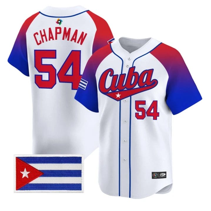 Aroldis Chapman Jersey #54 Team Cuba 2026 World Baseball Stitched by My Store