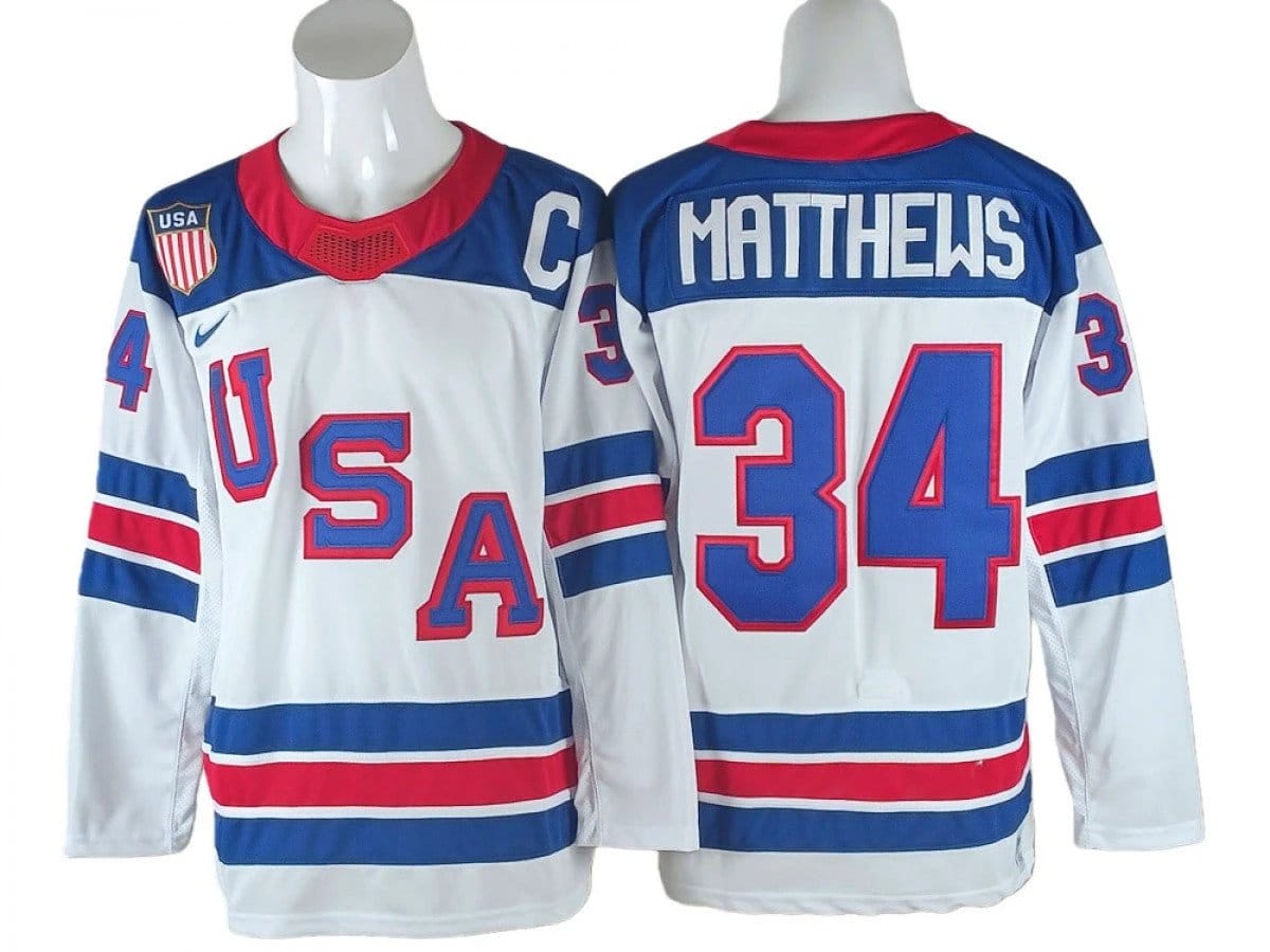 Auston Matthews Jersey #34 Winter Olympics Team USA 2026 Hockey Stitched by Hockey David
