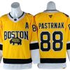 Boston Bruins #88 David Pastrnak Yellow 2026 Winter Classic Jersey by Hockey David