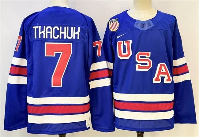 Brady Tkachuk Jersey #7 Team USA Hockey 2025-2026 Premium All Stitched by Hockey David