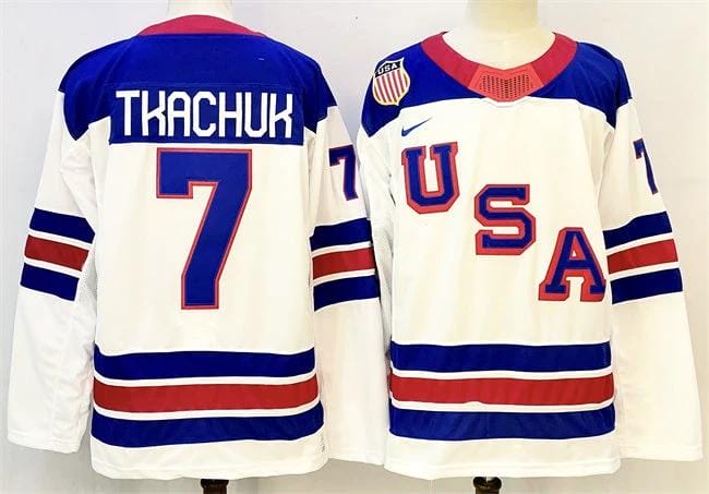 Brady Tkachuk Jersey #7 Team USA Hockey 2025-2026 Premium All Stitched by Hockey David