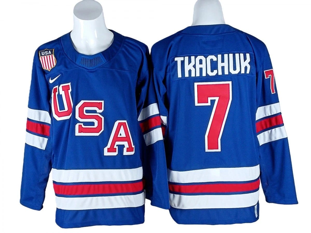 Brady Tkachuk Jersey #7 Winter Olympics Team USA 2026 Hockey Stitched by Hockey David