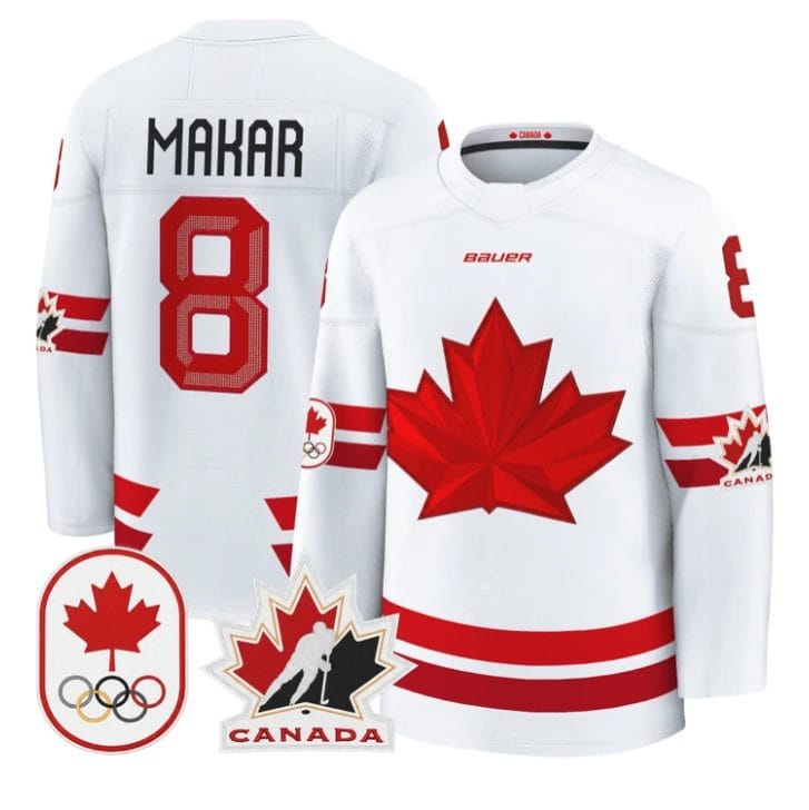 Cale Makar Jersey #8 Canada Olympic 2026 Premium Hockey All Stitched by Hockey David