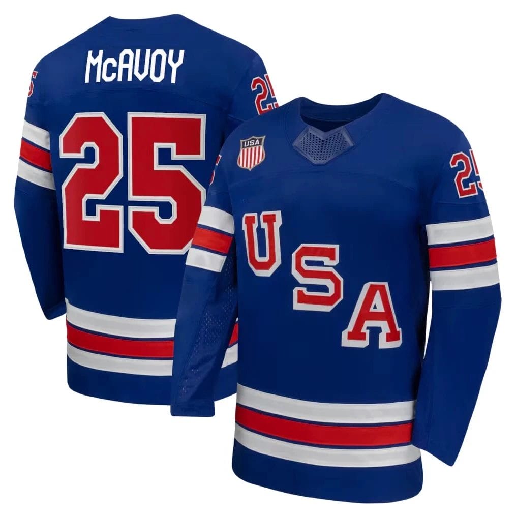 Charlie McAvoy Jersey Team USA Winter Olympics 2026 Hockey Premium STITCHED by Hockey David