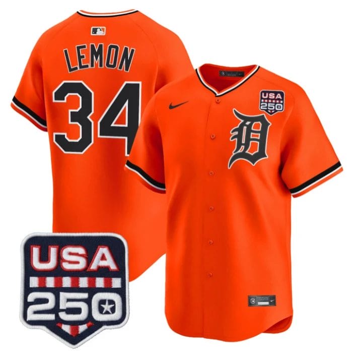 Chet Lemon Jersey #34 Detroit Tigers 2026 Alternate Vapor Limited Stitched by My Store