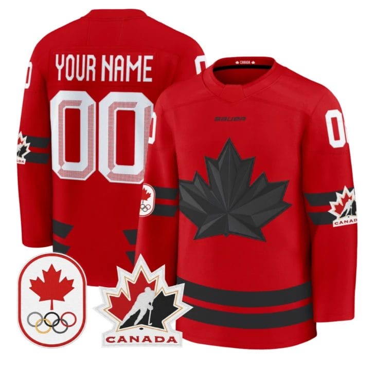 Custom Canada Olympic Jersey Name, Number 2026 Premium Hockey All Stitched by Hockey David