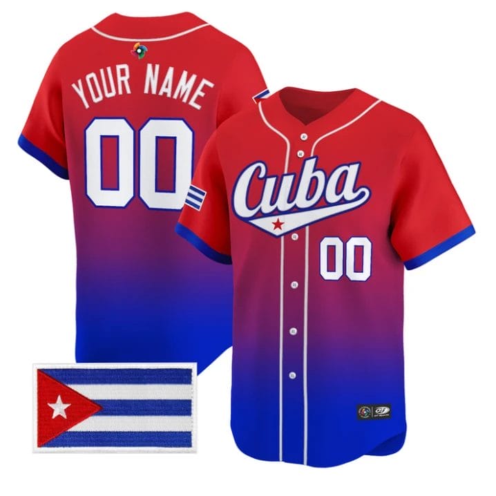 Custom Team Cuba Jersey Name, Number 2026 World Baseball Classic Stitched by My Store