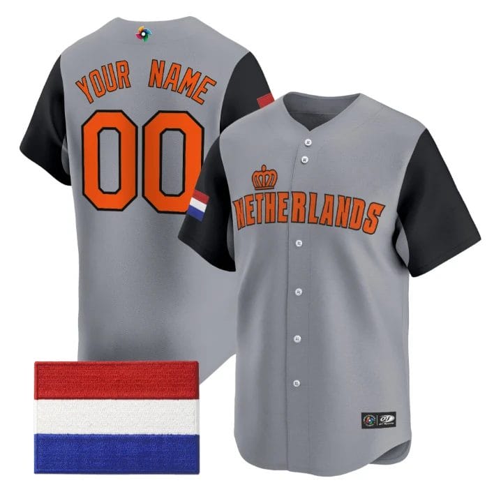 Custom Team Netherlands Jersey 2026 World Baseball Classic Stitched by My Store