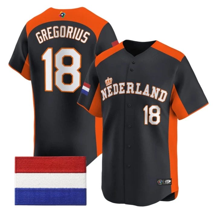 Didi Gregorius Jersey #18 Team Netherlands 2026 World Baseball Stitched by My Store