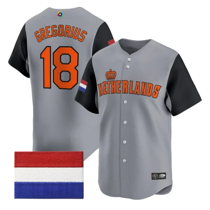 Didi Gregorius Jersey #18 Team Netherlands 2026 World Baseball Stitched by My Store