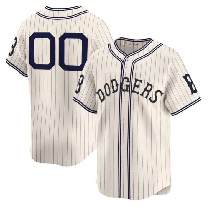Dodgers Cream Custom Jersey - All Stitched by My Store