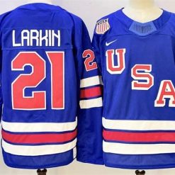 Dylan Larkin Jersey #21 Team USA Hockey 2025-2026 Premium All Stitched by Hockey David