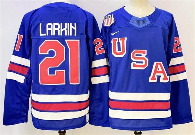 Dylan Larkin Jersey #21 Team USA Hockey 2025-2026 Premium All Stitched by Hockey David