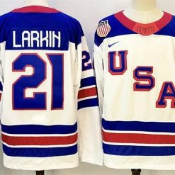 Dylan Larkin Jersey #21 Team USA Hockey 2025-2026 Premium All Stitched by Hockey David