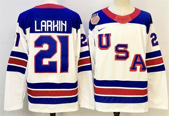 Dylan Larkin Jersey #21 Team USA Hockey 2025-2026 Premium All Stitched by Hockey David