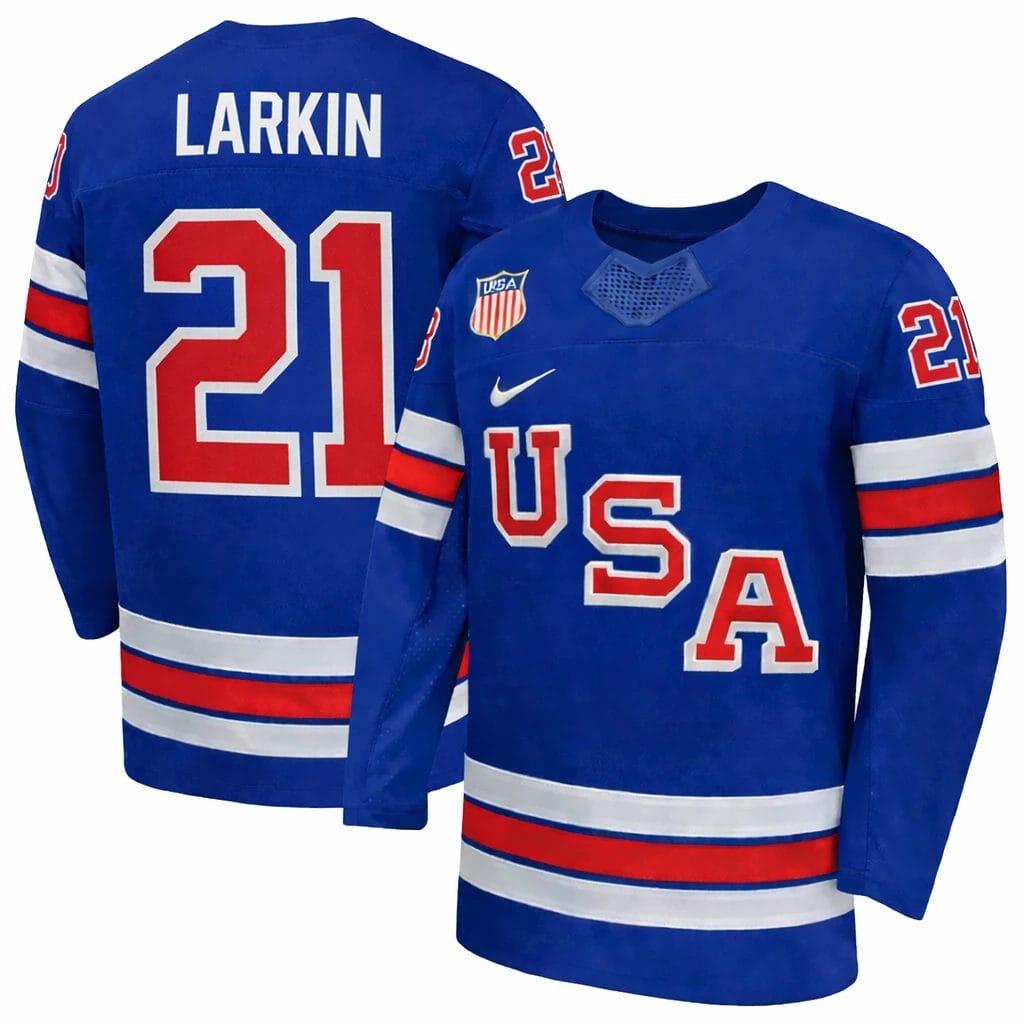 Dylan Larkin Jersey Team USA Winter Olympics 2026 Hockey Premium STITCHED by Hockey David