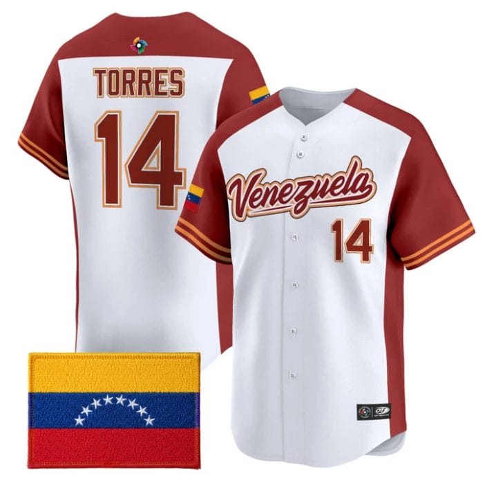 Gleyber Torres Jersey #14 Team Venezuela 2026 World Baseball Stitched by My Store