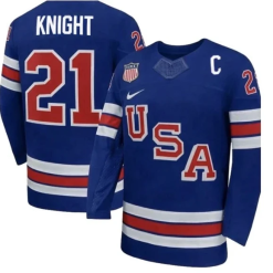Hilary Knight Jersey #21 Team USA Winter Olympics 2026 Premium Hockey Blue All STITCHED by Hockey David