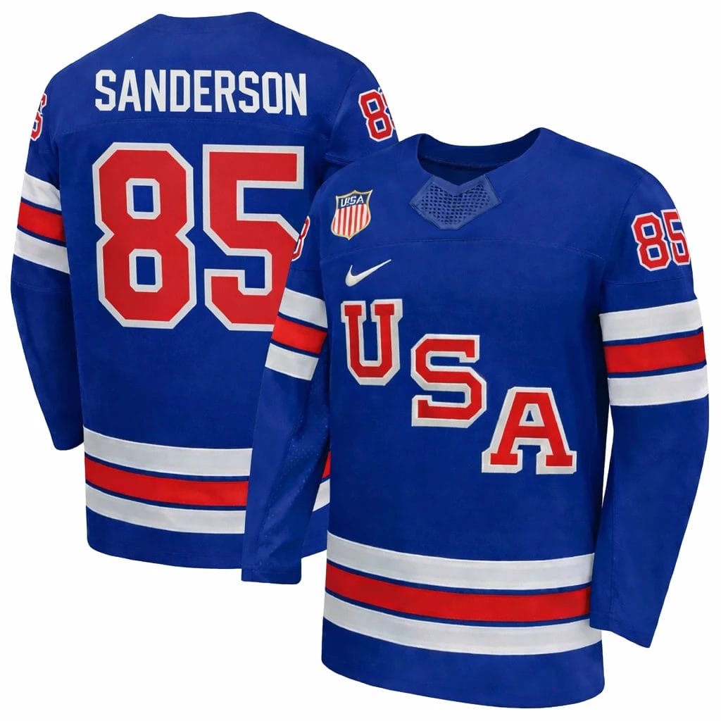 Jake Sanderson Jersey Team USA Winter Olympics 2026 Hockey Premium STITCHED by Hockey David