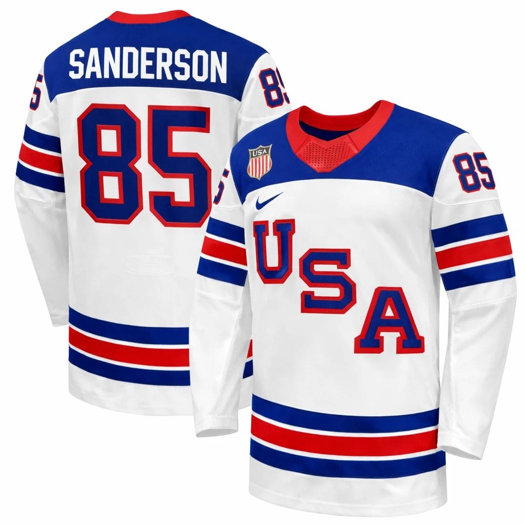 Jake Sanderson Jersey Team USA Winter Olympics 2026 Hockey Premium STITCHED by Hockey David