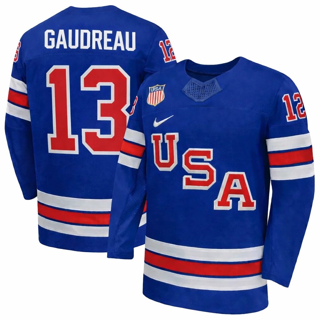 Johnny Gaudreau Jersey Team USA Winter Olympics 2026 Hockey Premium STITCHED by Hockey David