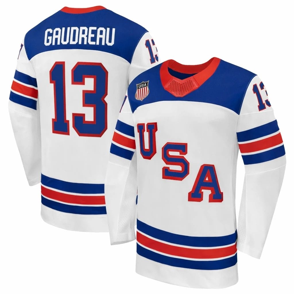 Johnny Gaudreau Jersey Team USA Winter Olympics 2026 Hockey Premium STITCHED by Hockey David