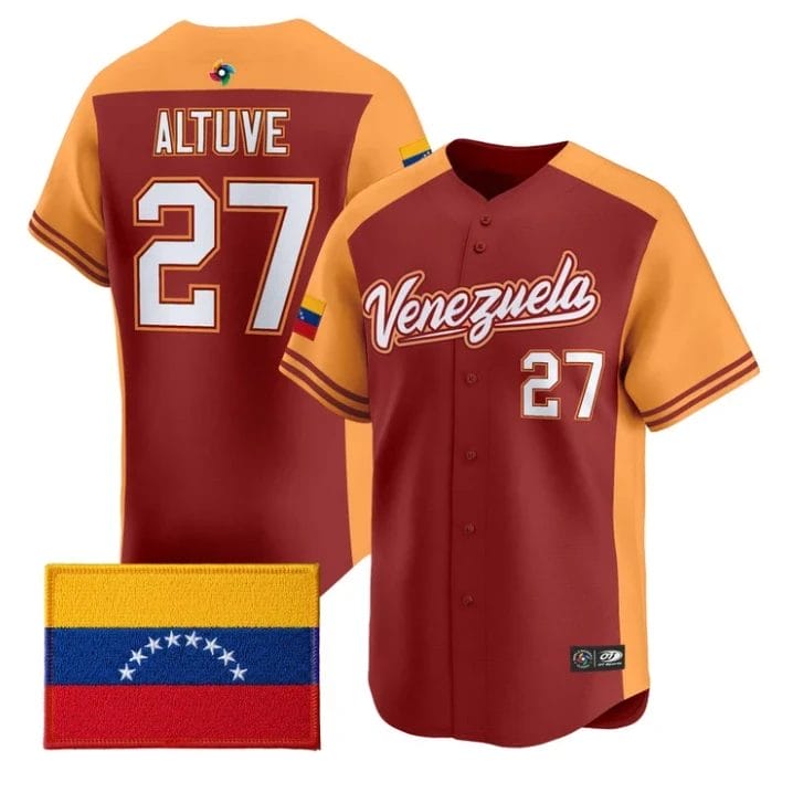 Jose Altuve Jersey #27 Team Venezuela 2026 World Baseball Stitched by My Store