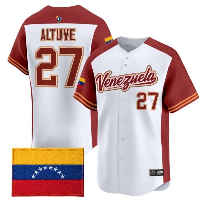 Jose Altuve Jersey #27 Team Venezuela 2026 World Baseball Stitched by My Store