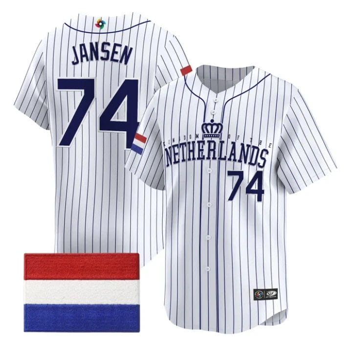 Kenley Jansen Jersey #74 Team Netherlands 2026 World Baseball Stitched by My Store