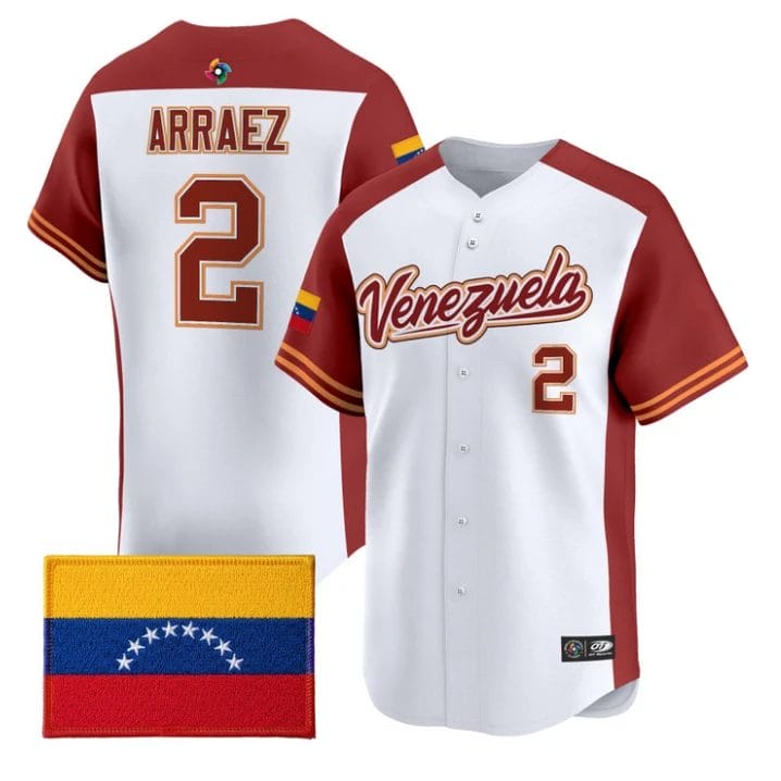 Luis Arraez Jersey #2 Team Venezuela 2026 World Baseball Stitched by My Store