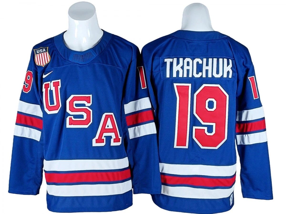 Matthew Tkachuk Jersey #19 Winter Olympics Team USA 2026 Hockey Stitched by Hockey David
