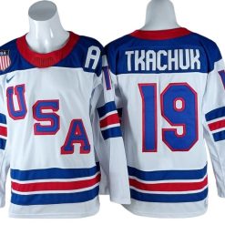 Matthew Tkachuk Jersey #19 Winter Olympics Team USA 2026 Hockey Stitched by Hockey David