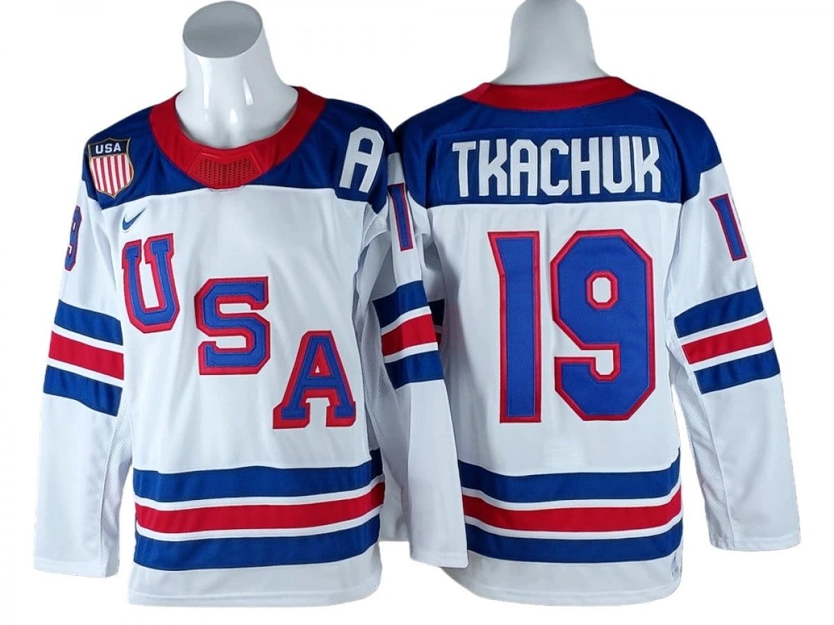Matthew Tkachuk Jersey #19 Winter Olympics Team USA 2026 Hockey Stitched by Hockey David