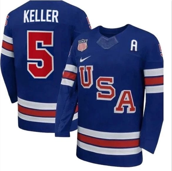Megan Keller Jersey Team USA Winter Olympics 2026 Hockey Premium STITCHED Blue by Hockey David