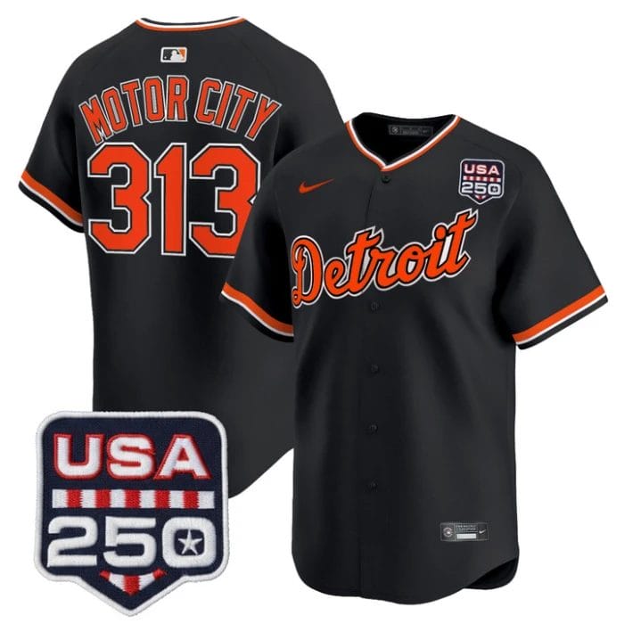Motor City Jersey #313 Detroit Tigers 2026 Alternate Limited Stitched by My Store