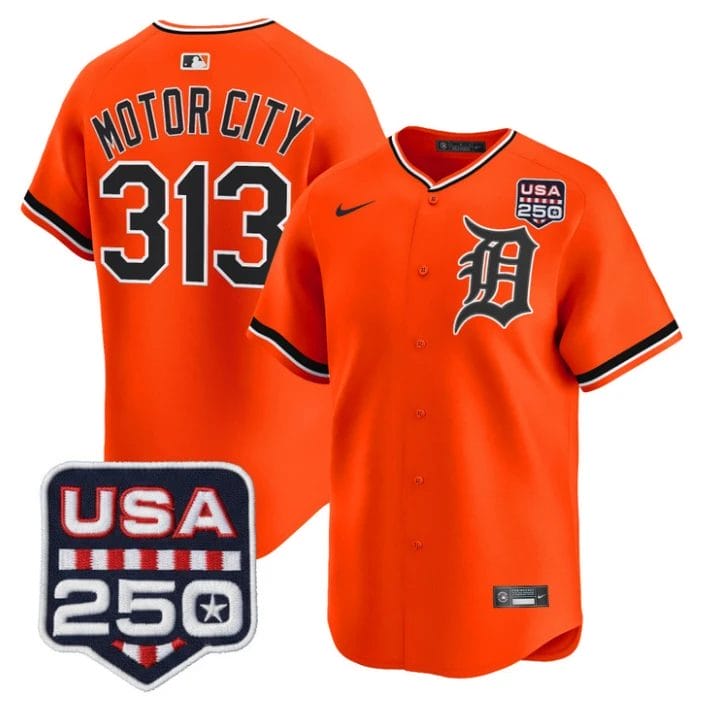 Motor City Jersey #313 Detroit Tigers 2026 Alternate Limited Stitched by My Store
