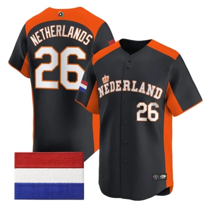 Netherlands Jersey #26 Team Netherlands 2026 World Baseball Stitched by My Store