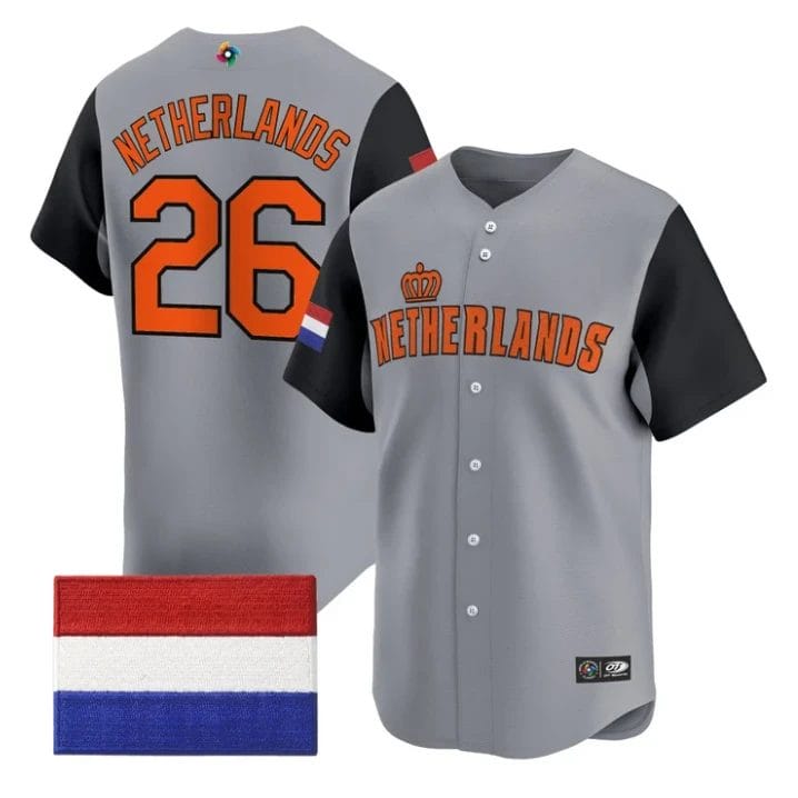 Netherlands Jersey #26 Team Netherlands 2026 World Baseball Stitched by My Store